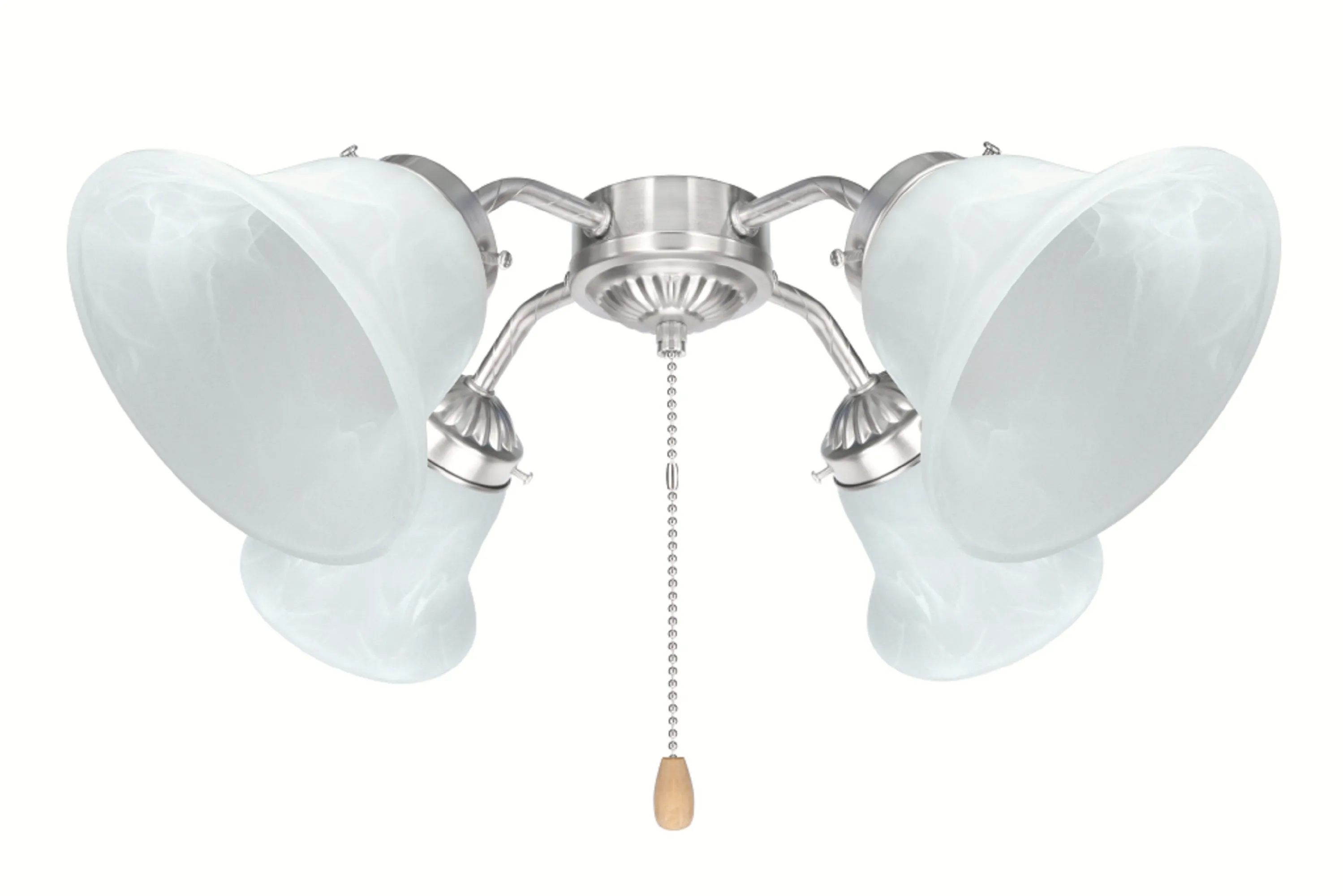 # 23106-4 Transitional Faux Alabaster Bell Shaped Ceiling Fan Replacement Glass Shade, 2-1/4" Fitter, 6-1/4" Diameter x 4-1/2" Height, 4 Pack