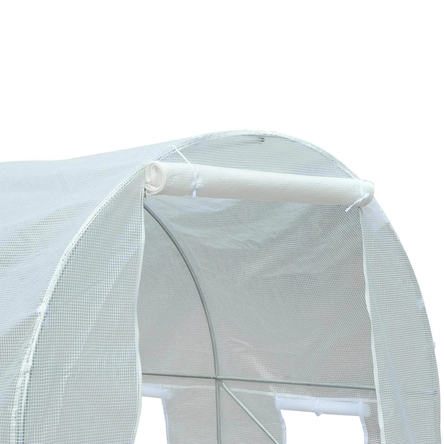 11.5ft x 6.6ft Portable Walk In Tunnel Backyard Greenhouse in White