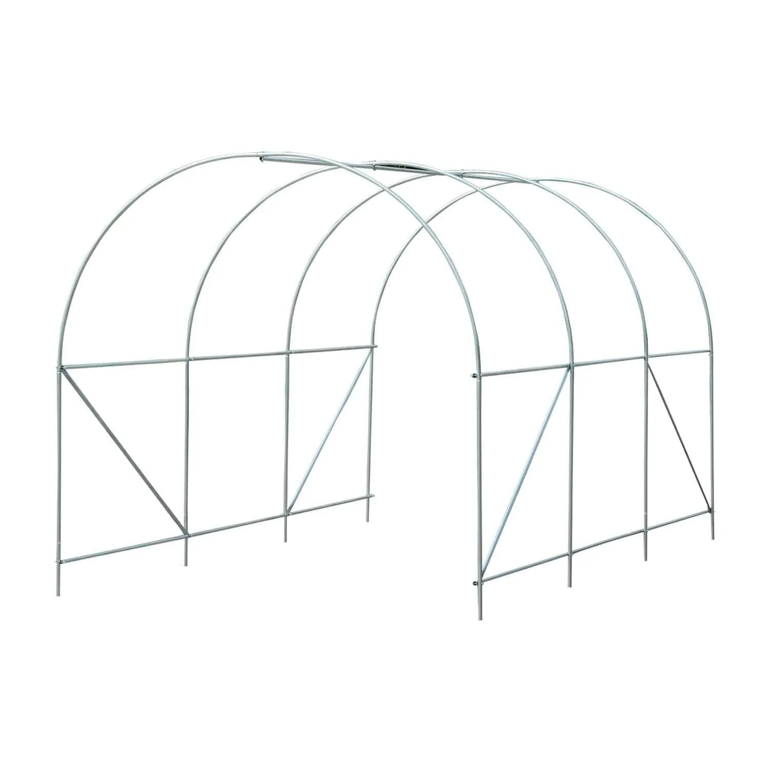 11.5ft x 6.6ft Portable Walk In Tunnel Backyard Greenhouse in White