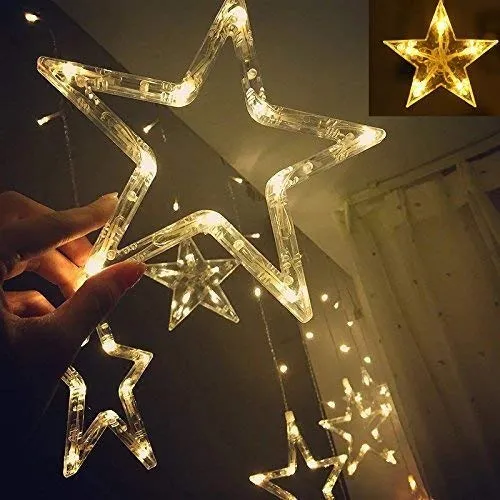 12 Stars Curtain String LED Lights