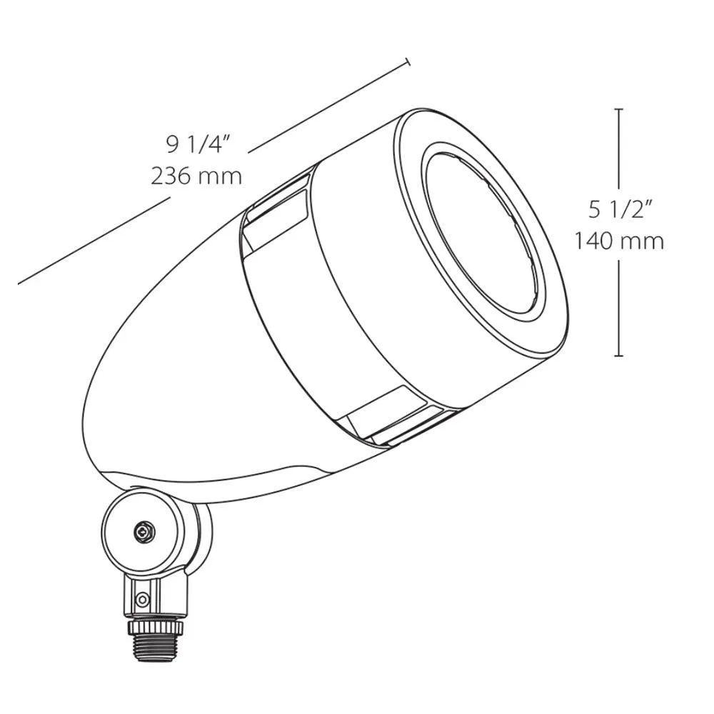 Energy-Efficient 13W LED Landscape Spot Light in 4000K White, Suitable for 120-277V Power Source