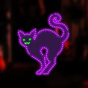 16" Hi-Vibrant LED Cat Halloween Decoration
