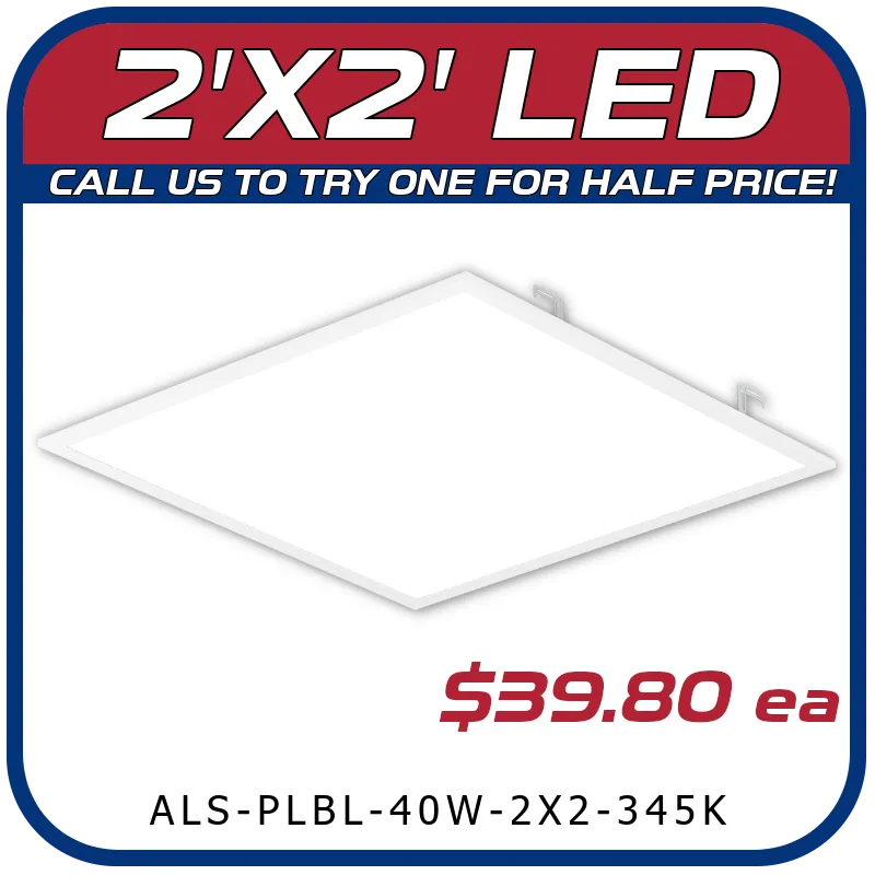 2 Pack: Backlit Panel Lights 2' X 2' Power and Color Selectable