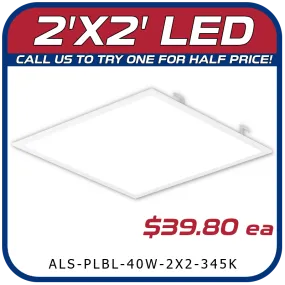 2 Pack: Backlit Panel Lights 2' X 2' Power and Color Selectable