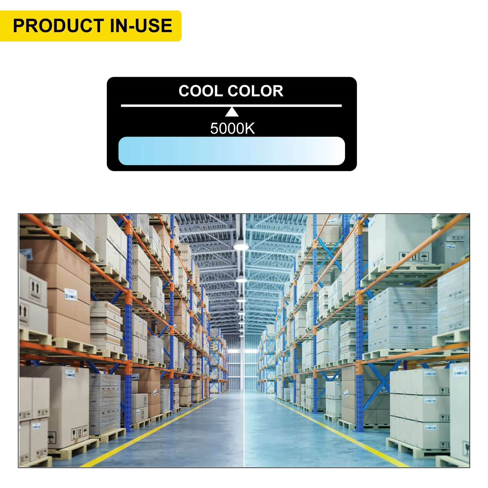 2FT Linear High Bay LED Lights - 5000K Daylight - 100-277V - Dimmable 0-10V - 165W