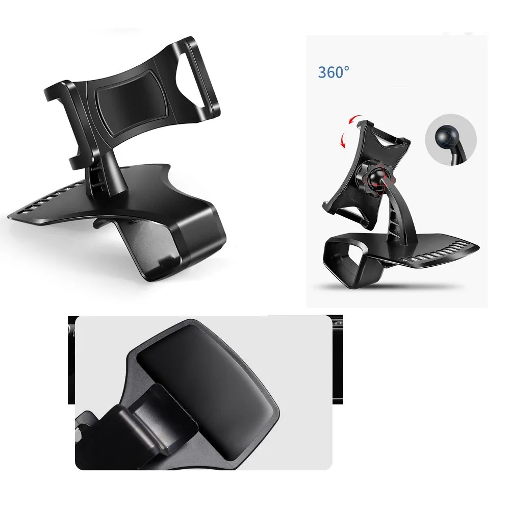 3 in 1 Car GPS Smartphone Holder: Dashboard / Visor Clamp   AC Grid Clip for BLU Studio M HD, S110L - Black