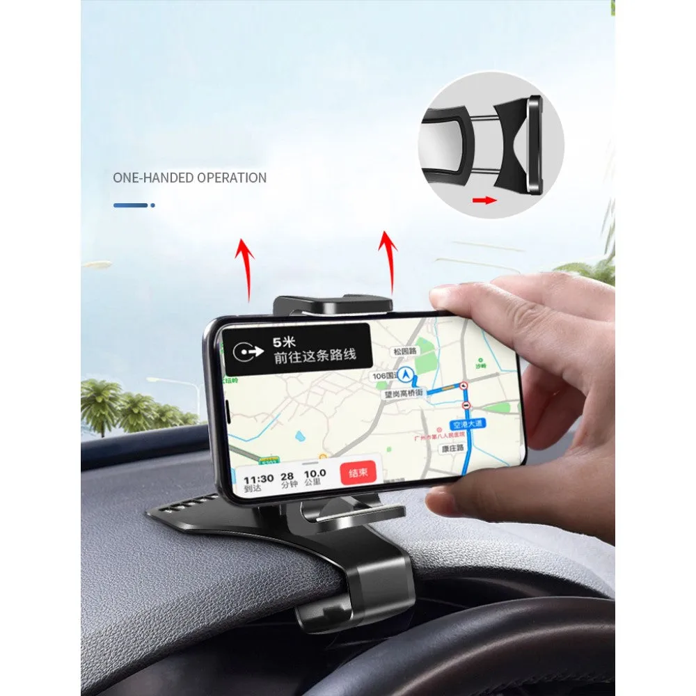 3 in 1 Car GPS Smartphone Holder: Dashboard / Visor Clamp   AC Grid Clip for BLU Studio M HD, S110L - Black