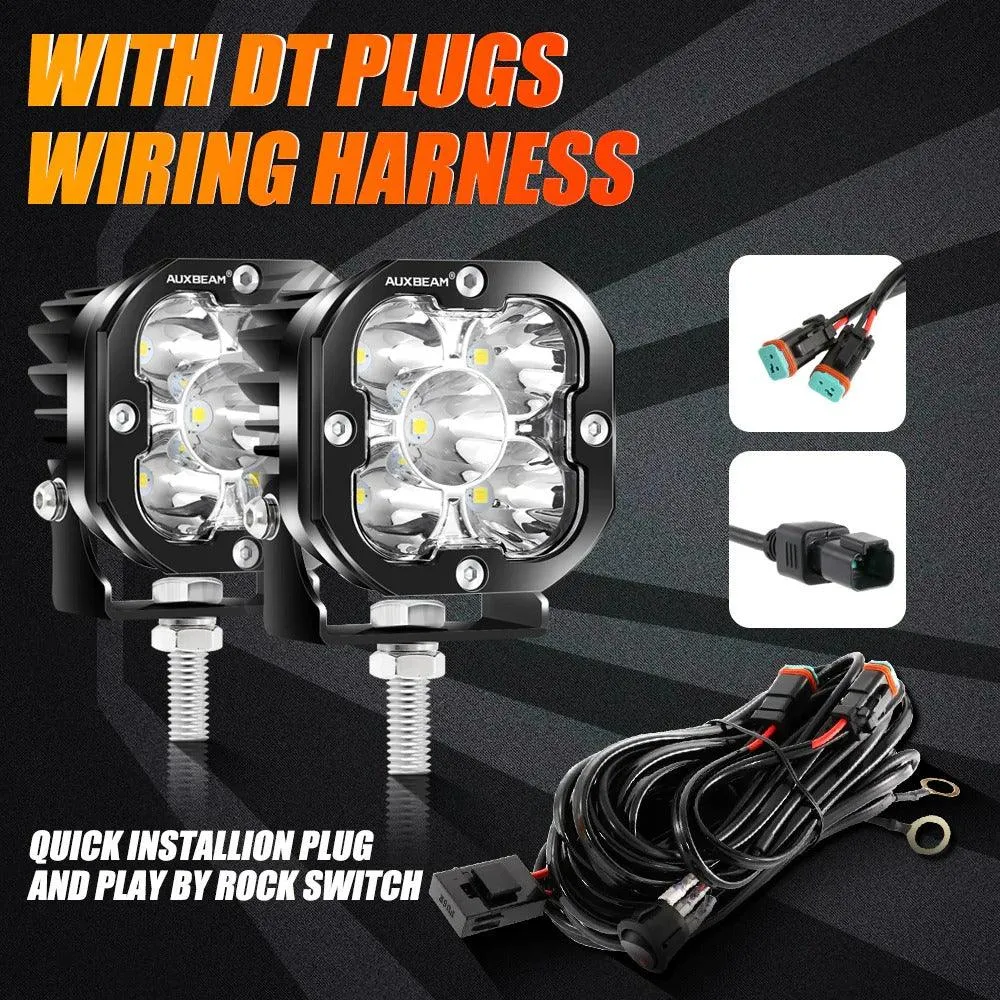 3 Inch 80W 9600 Lumens LED pod Lights