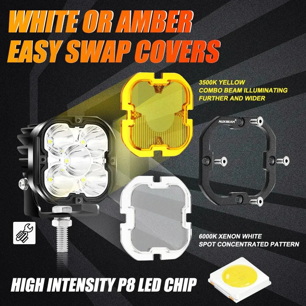 3 Inch 80W 9600 Lumens LED pod Lights