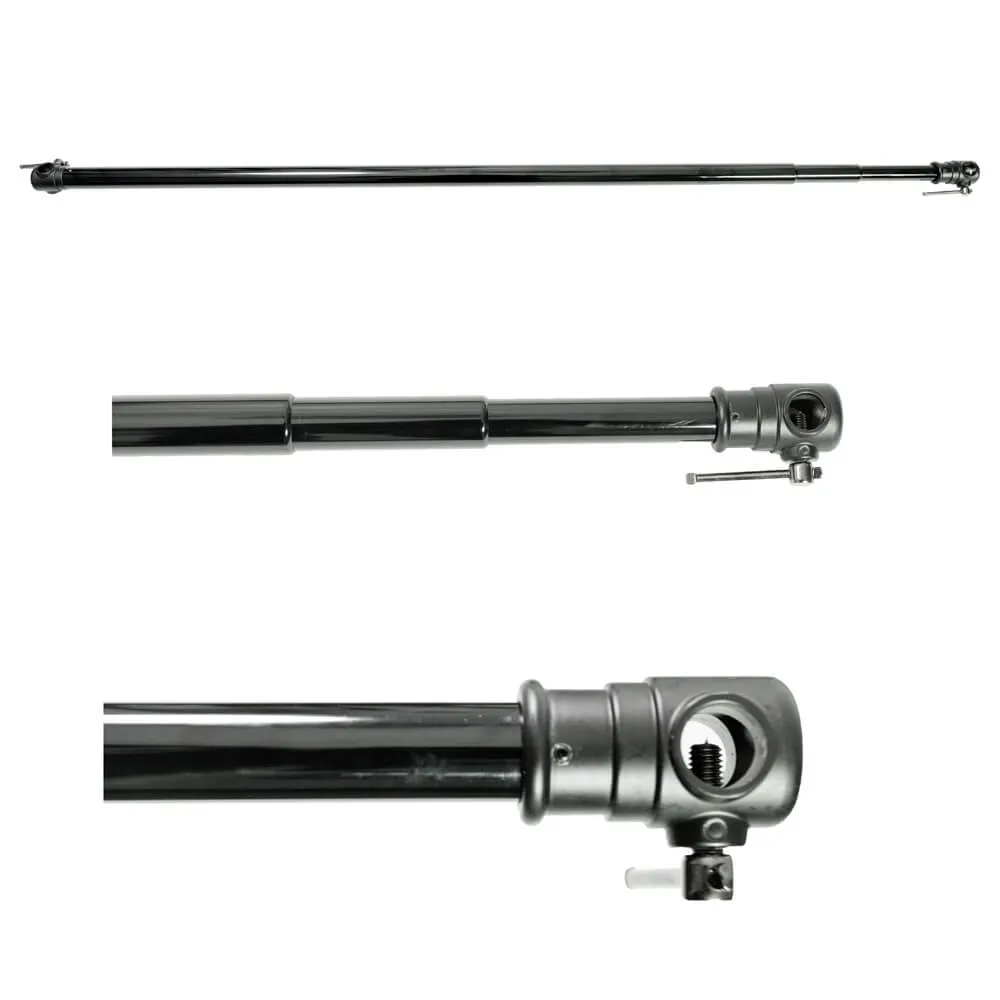 3x2.8m Telescopic Stand   Green/Black/White Muslin Backdrop Kit