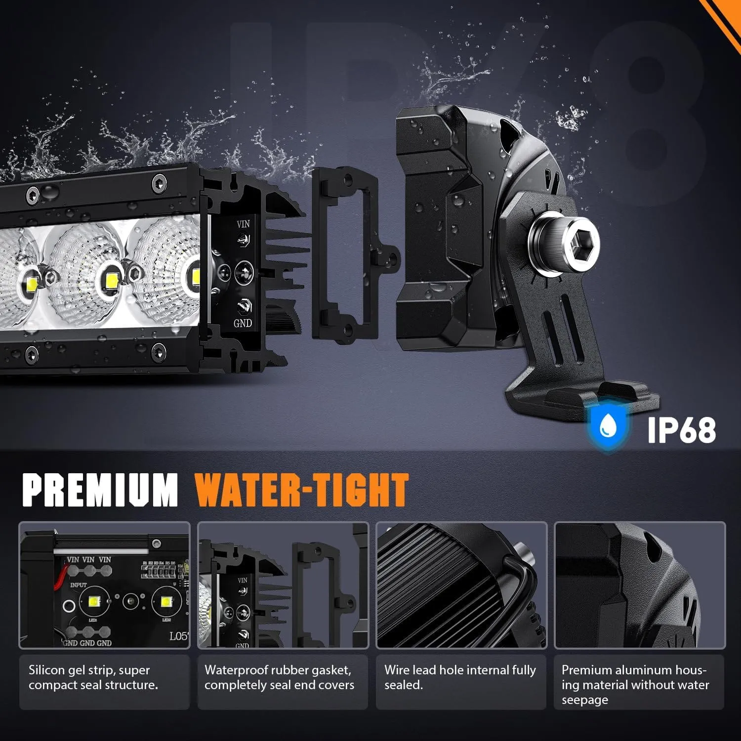 42 Inch 165W 16500LM Slim Anti-Glare DRL Spot Flood Curved Led Light Bar