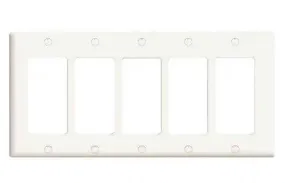 5 Gang White Decora Wall Plate Cover
