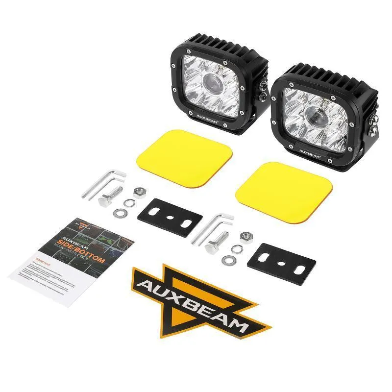 5 Inch 110W White/Amber Spot Light LED Driving Lights with Additional Amber Covers