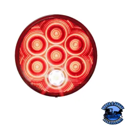 882K-7 4" Red and White LED Stop/Turn/Tail, & Back-Up Light, Round, Grommet-Mount w/ Plug, Kit