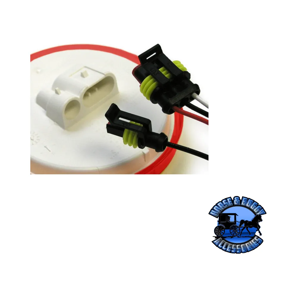 882K-7 4" Red and White LED Stop/Turn/Tail, & Back-Up Light, Round, Grommet-Mount w/ Plug, Kit