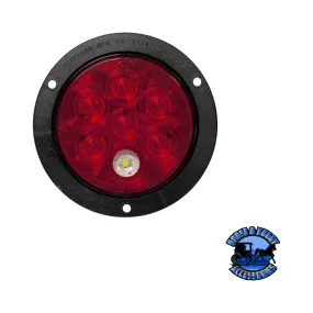 883K-7 4" Red and White LED Stop/Turn/Tail, & Back-Up Light, Round, Flange-Mount w/ Plug, Kit