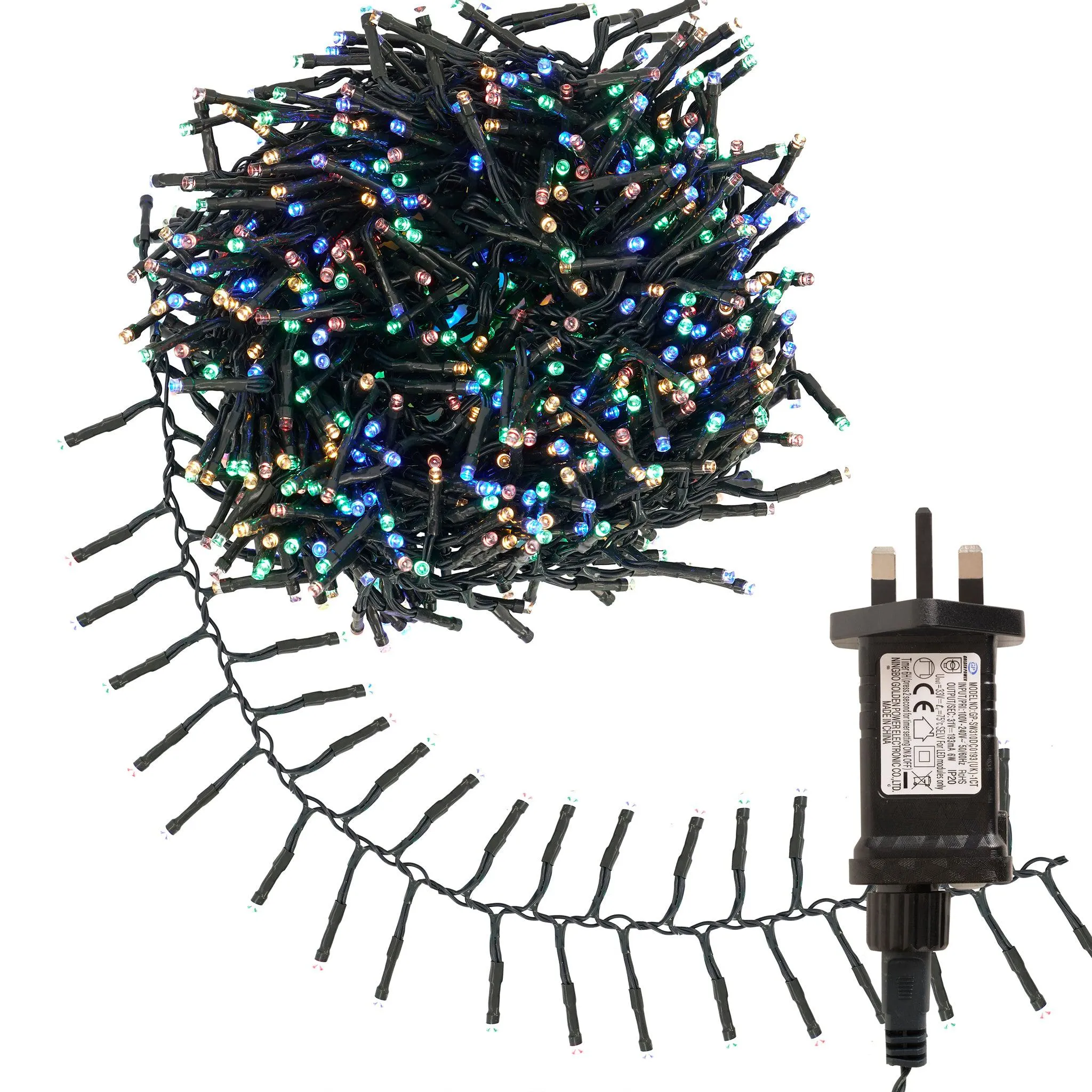 960 LED Cluster Lights - Multi Colour - 12M