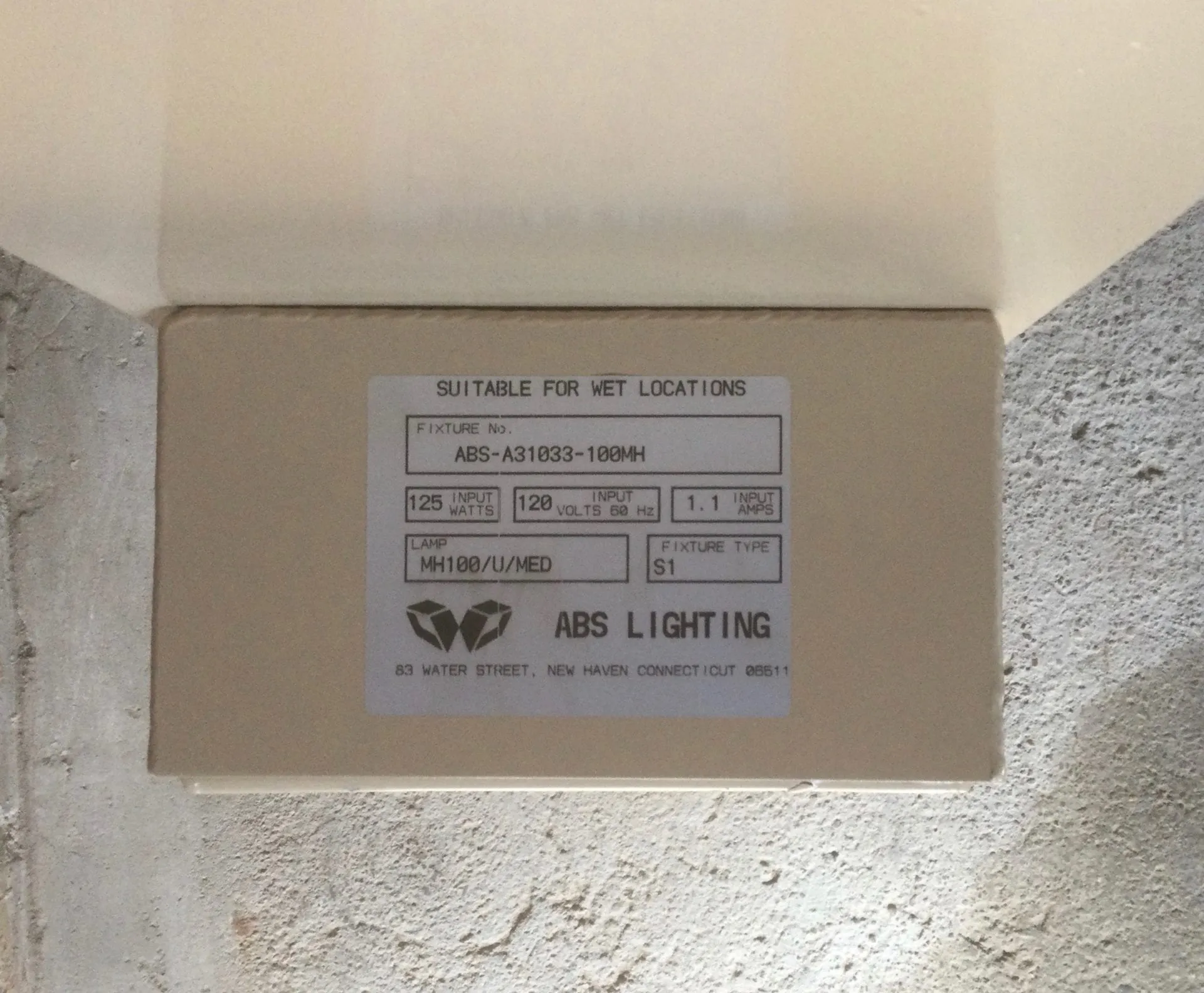 ABS Lighting Co. Exterior Wall Sconce, Steel, Light, Industrial Look