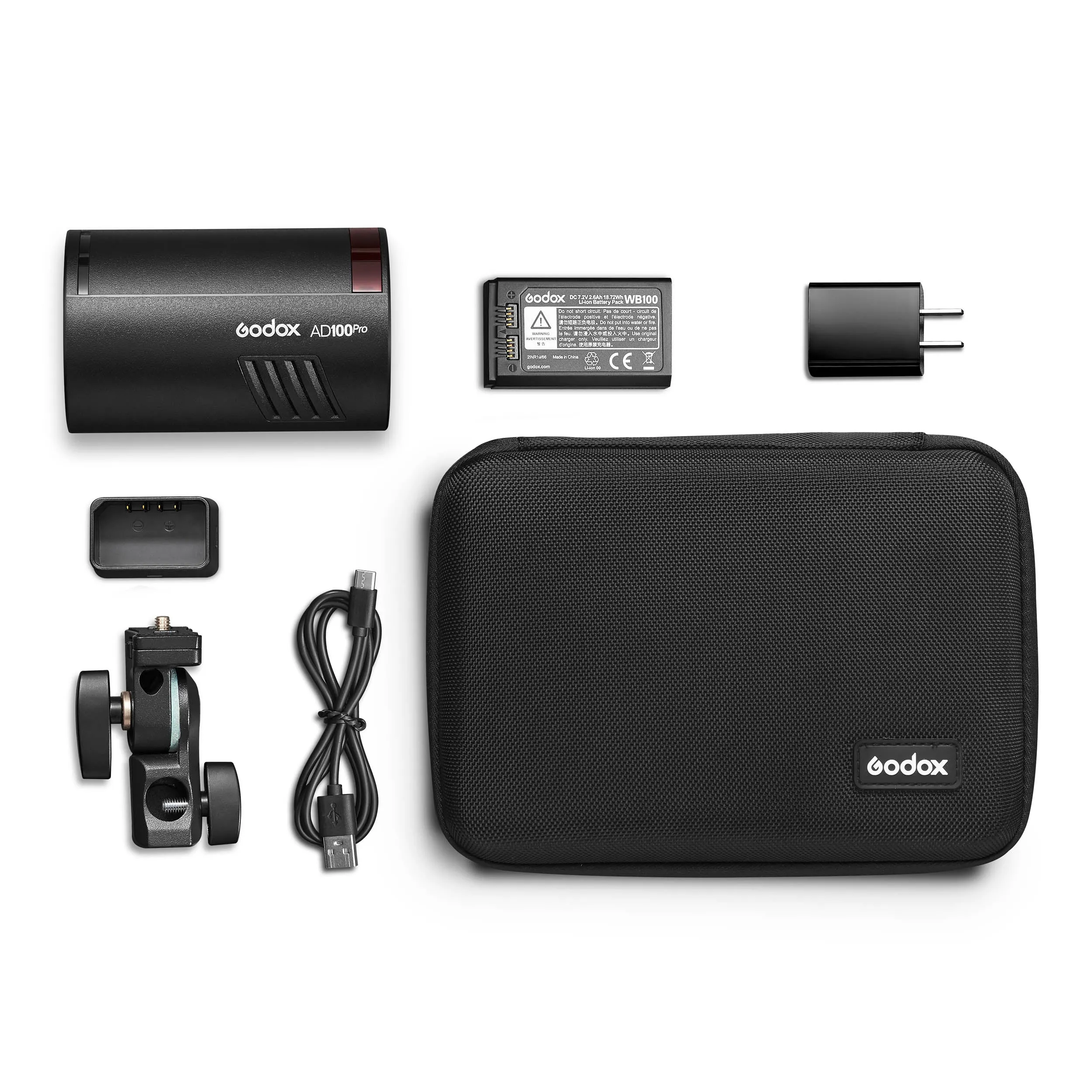 AD300PRO & AD100PRO Three Head Travel Pocket Flash Kit (GODOX ADK1)