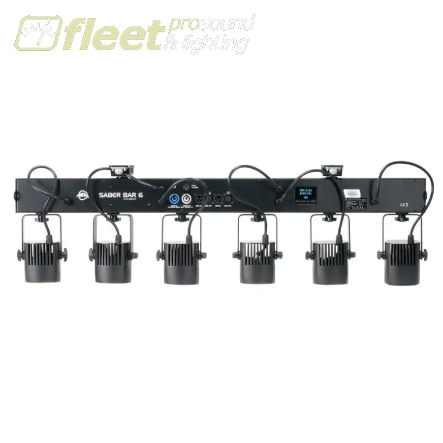 American DJ Saber Bar 6 is a 6-head pinspot lighting system