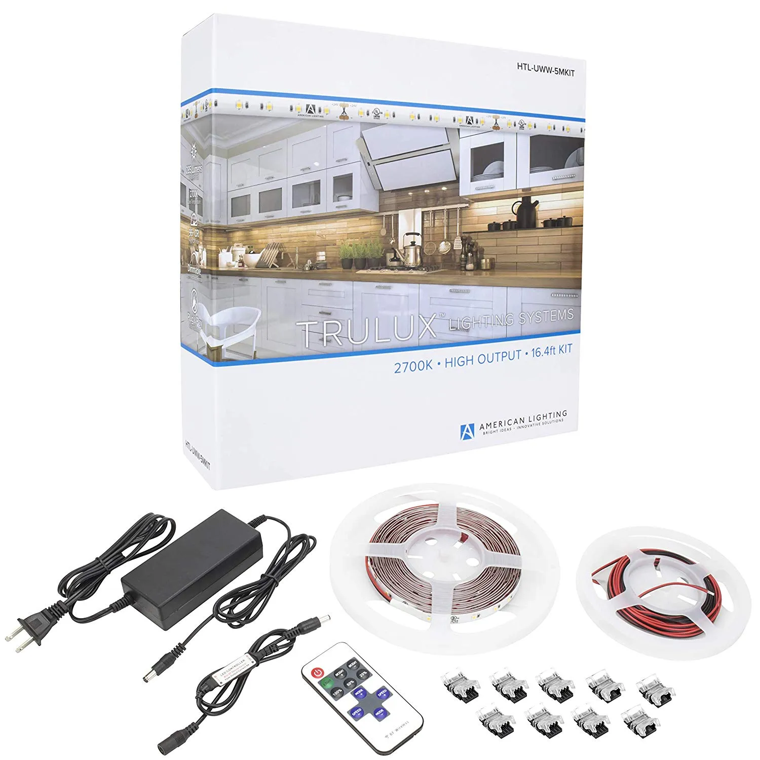 American Lighting HTL-UWW-5MKIT - Trulux LED Tape Lights - Single Color 24V High Output