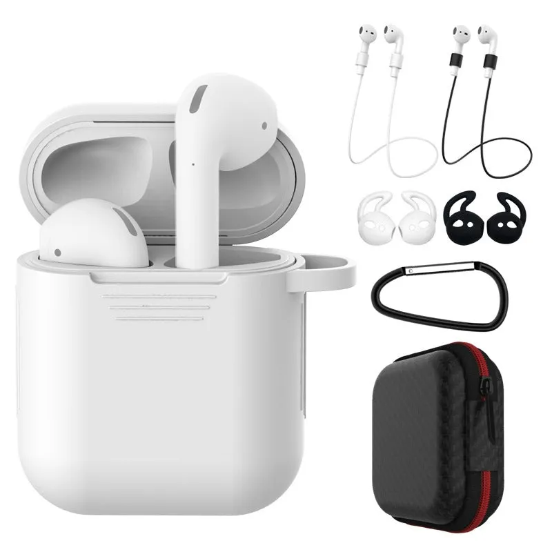 AMZER 7 in 1 Wireless Earphones Shockproof Silicone Protective Case for Apple AirPods 1 / 2