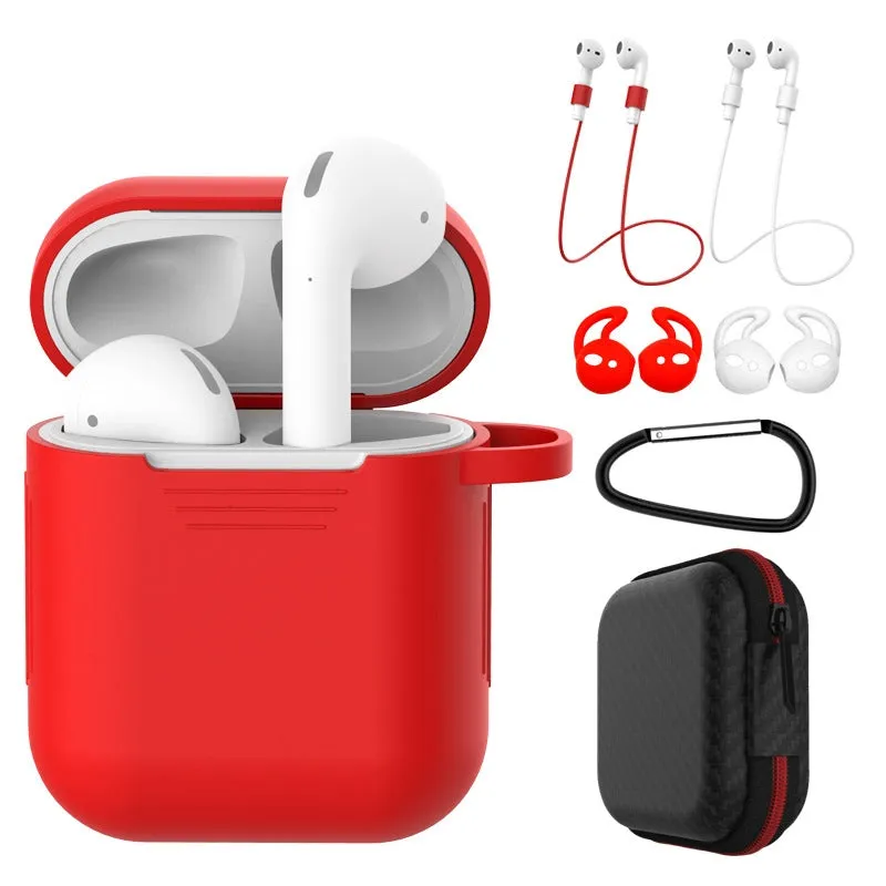AMZER 7 in 1 Wireless Earphones Shockproof Silicone Protective Case for Apple AirPods 1 / 2