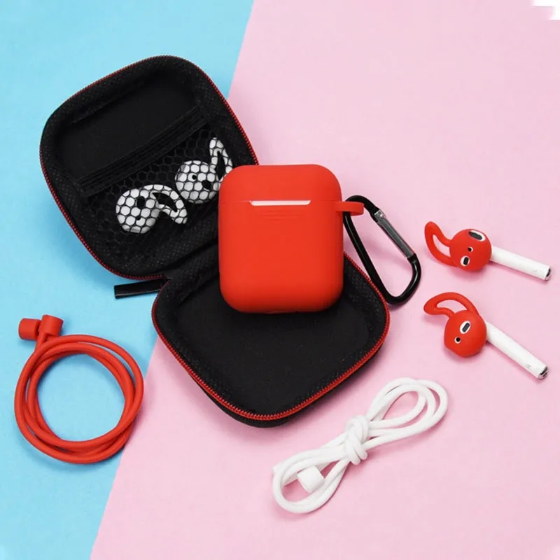 AMZER 7 in 1 Wireless Earphones Shockproof Silicone Protective Case for Apple AirPods 1 / 2