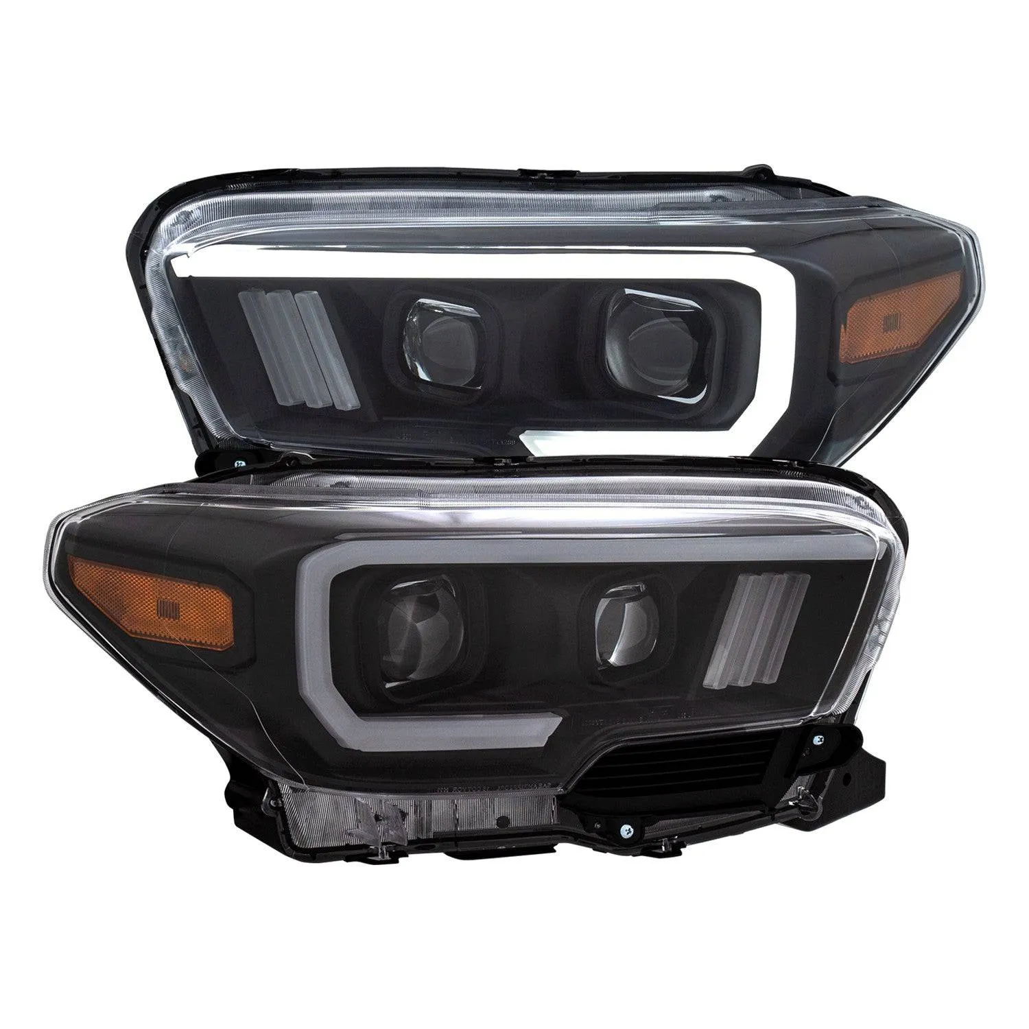 Anzo  Black Plank Style Switchback Project Headlights - 2023-2016 Toyota Tacoma TRD Models (111397)