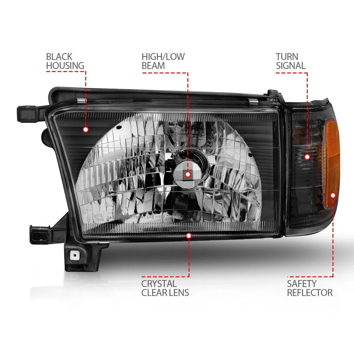 Anzo Crystal Headlights Black For 4Runner (1999-2002)