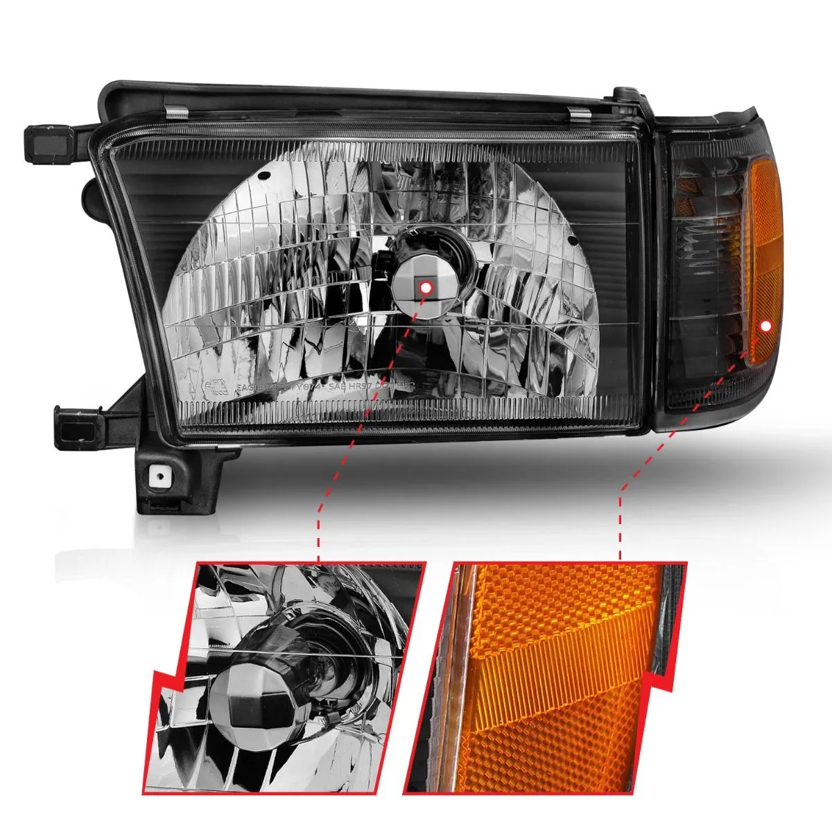Anzo Crystal Headlights Black For 4Runner (1999-2002)