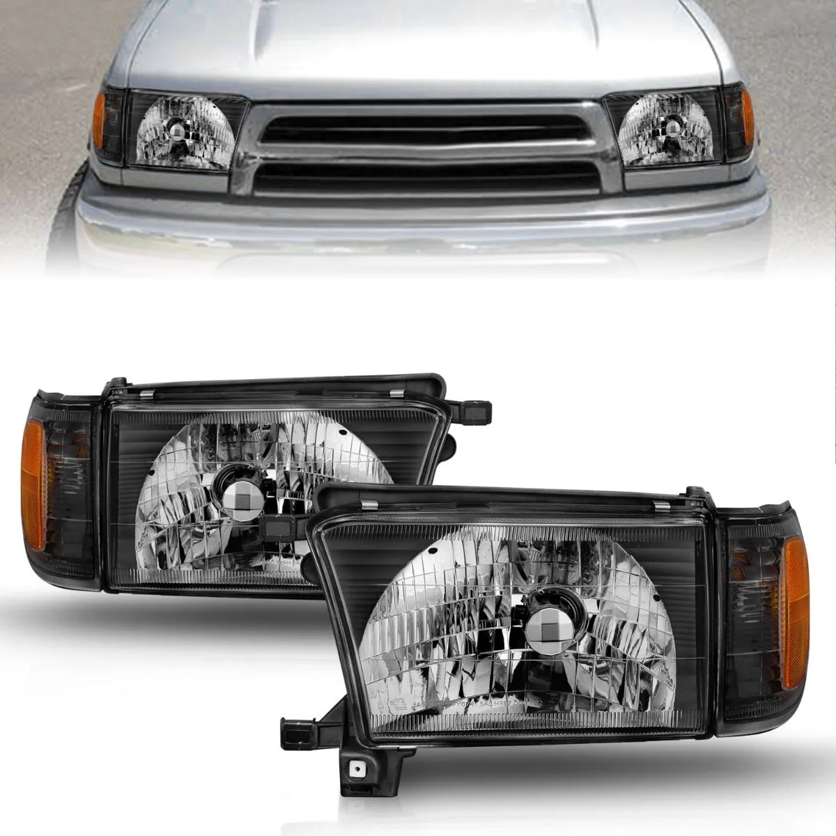 Anzo Crystal Headlights Black For 4Runner (1999-2002)
