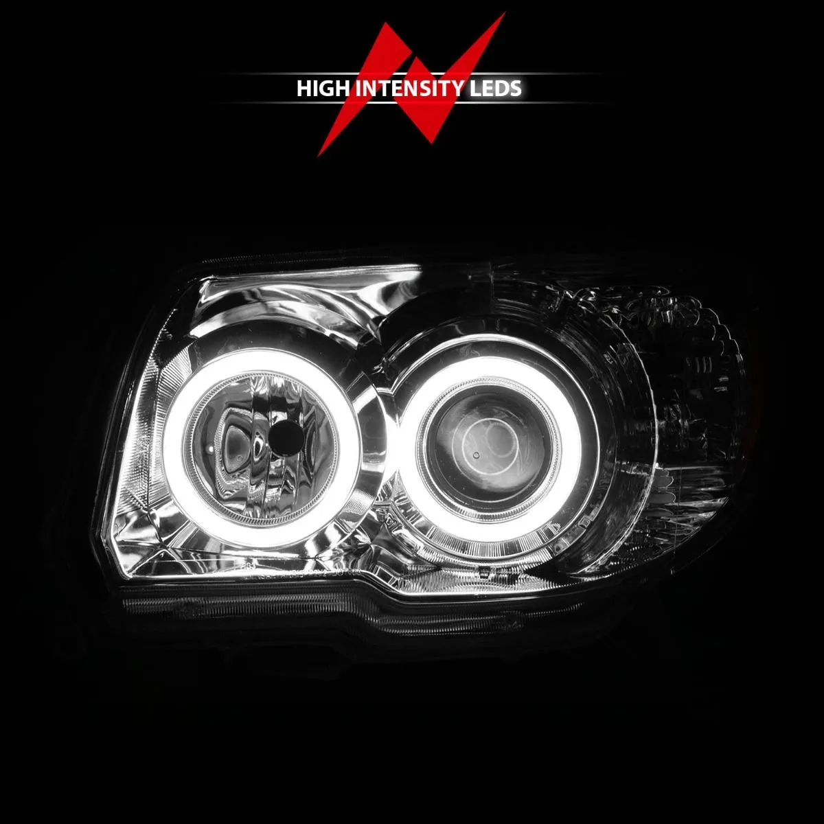 Anzo Projector Chrome Headlights RX Halo For 4Runner (2006-2009)