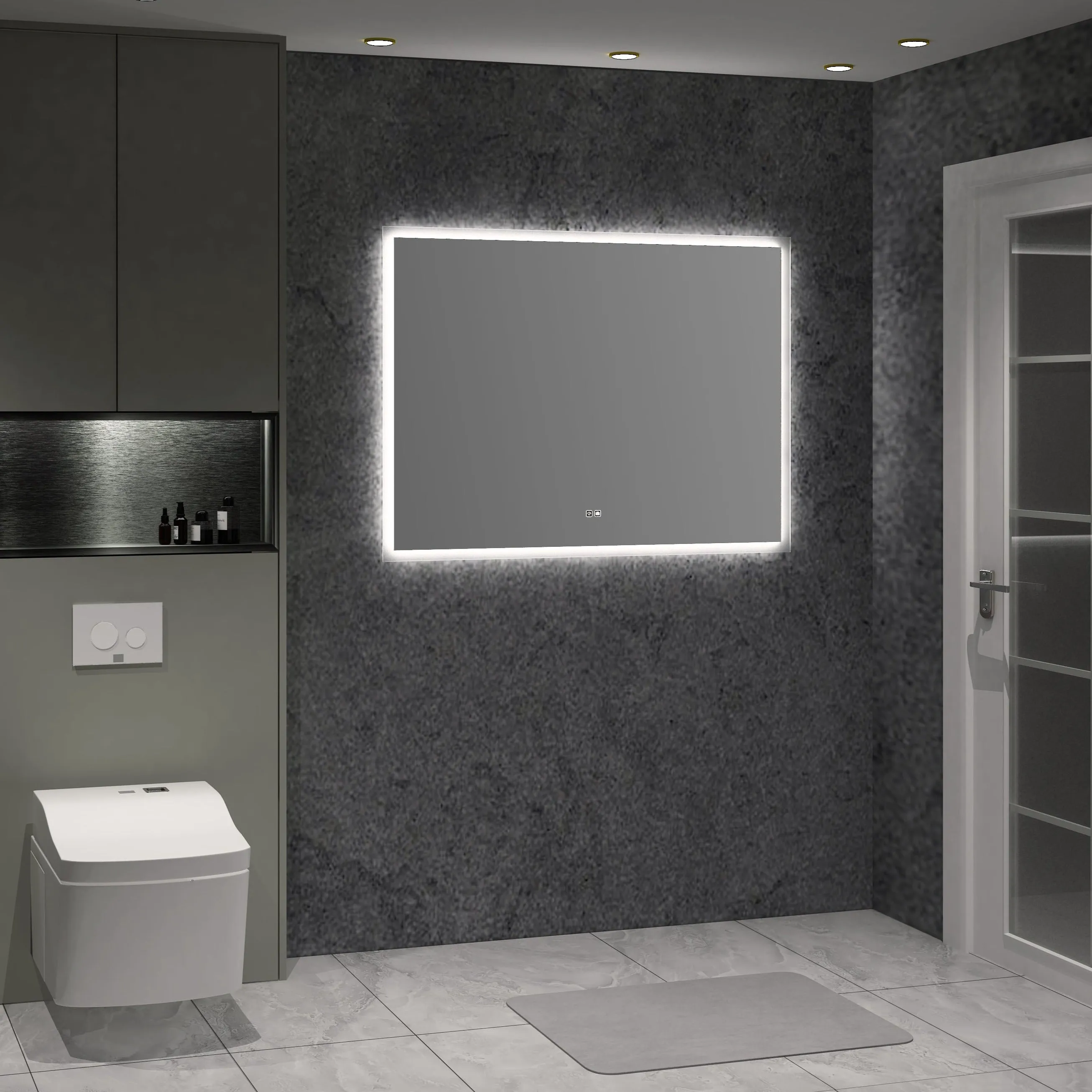 Apollo Rectangle Anti-Fog Backlit LED Bathroom Mirror 1200mm x 900mm