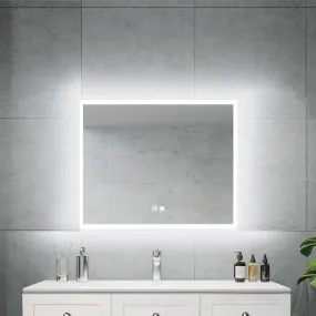 Apollo Rectangle Anti-Fog Backlit LED Bathroom Mirror 900mm x 750mm