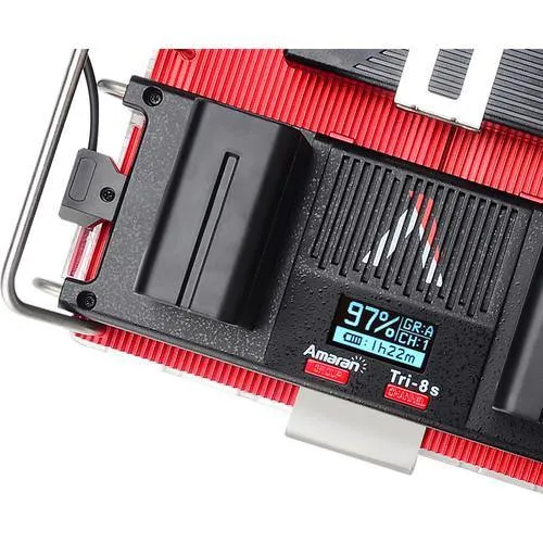 Aputure Amaran Tri-8s Spot Daylight LED Light with V-Mount Battery Plate & (2) F970 Battery Packs