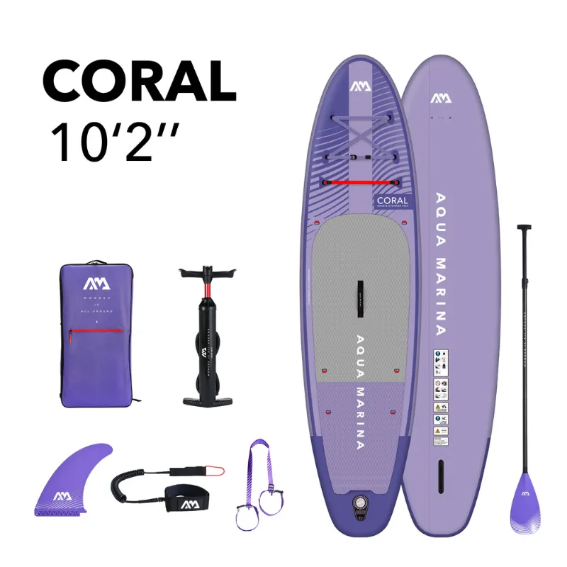 Aqua Marina 10’2” Coral 2023 Inflatable Paddle Board All-Around Advanced SUP Night Fade