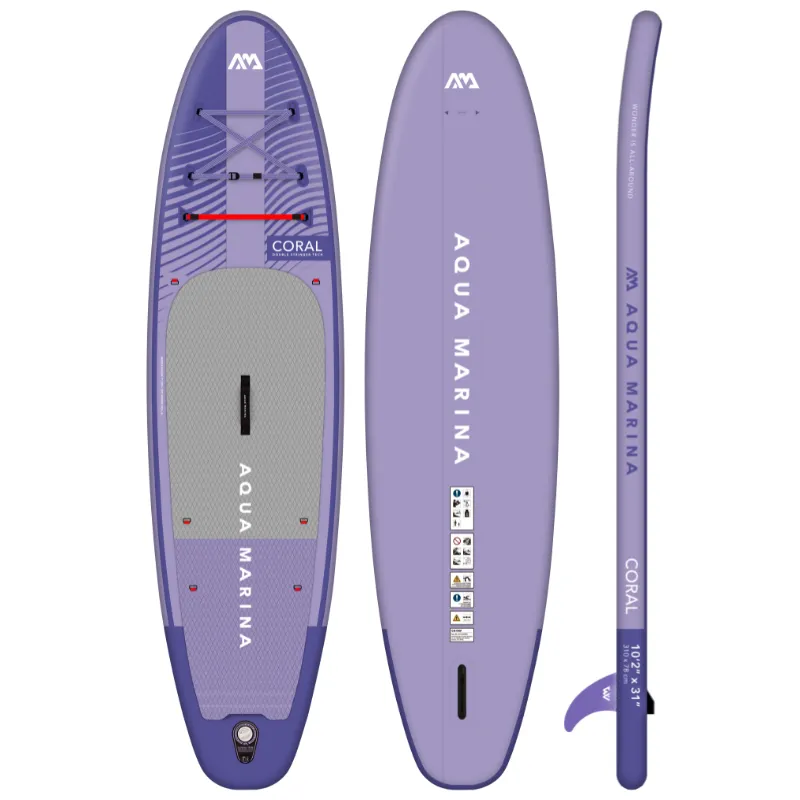Aqua Marina 10’2” Coral 2023 Inflatable Paddle Board All-Around Advanced SUP Night Fade