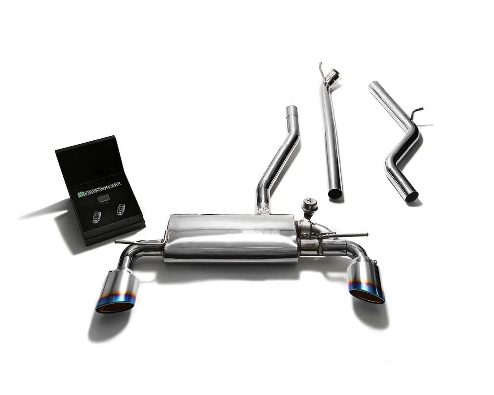 ARMYTRIX Stainless Steel Valvetronic Exhaust System w/Dual Blue Coated Tips Mercedes-Benz A180 | A200 | A250 W176 2012-2015