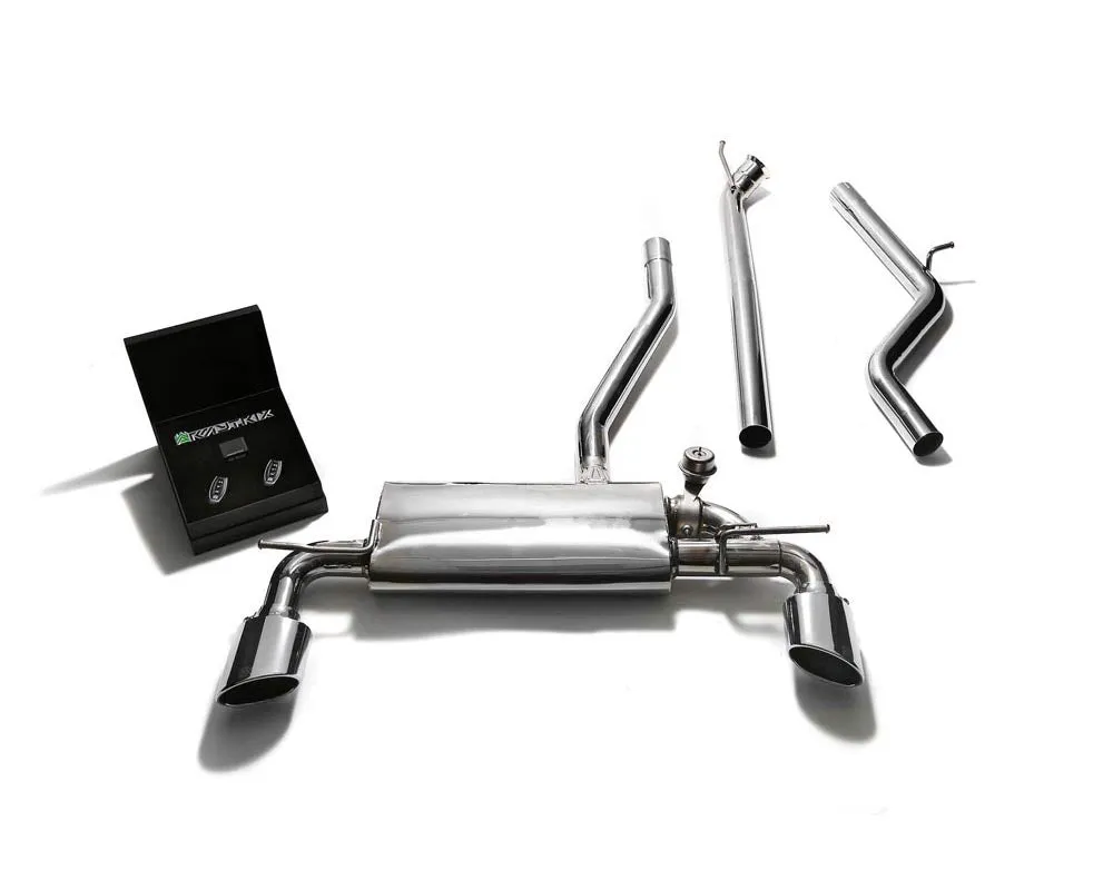 ARMYTRIX Stainless Steel Valvetronic Exhaust System w/Dual Chrome Silver Tips Mercedes-Benz A180 | A200 | A250 W176 2012-2015