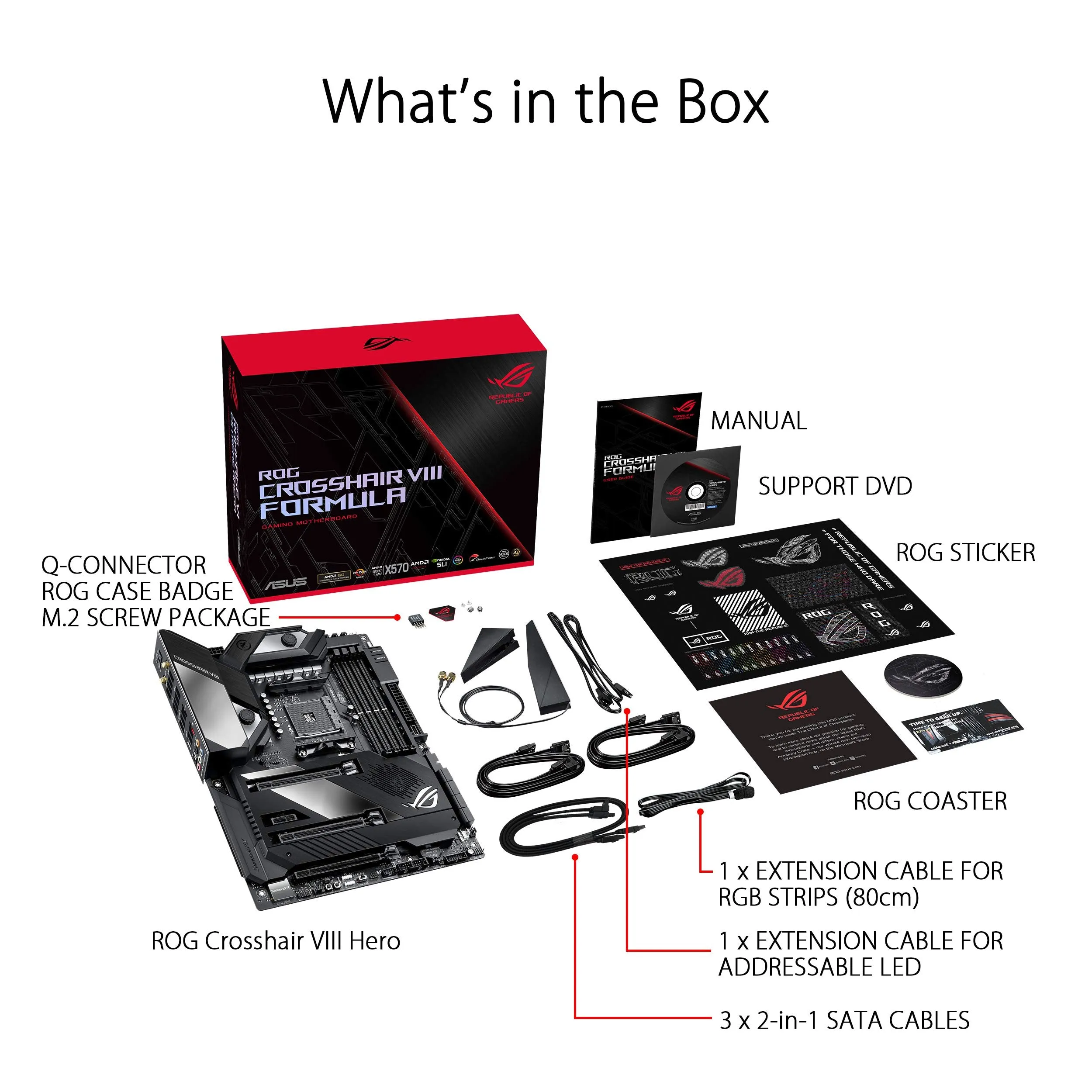 ASUS ROG X570 Crosshair VIII Formula ATX Motherboard with PCIe 4.0, on-Board WiFi 6 (802.11Ax), 5 Gbps LAN, USB 3.2, SATA, M.2, Node and Aura Sync RGB Lighting