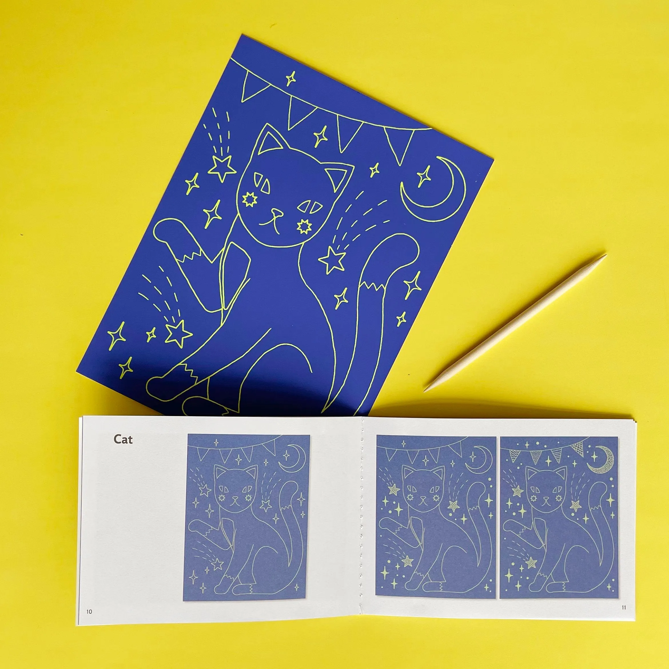 At Night Glow in the Dark Scratch Cards