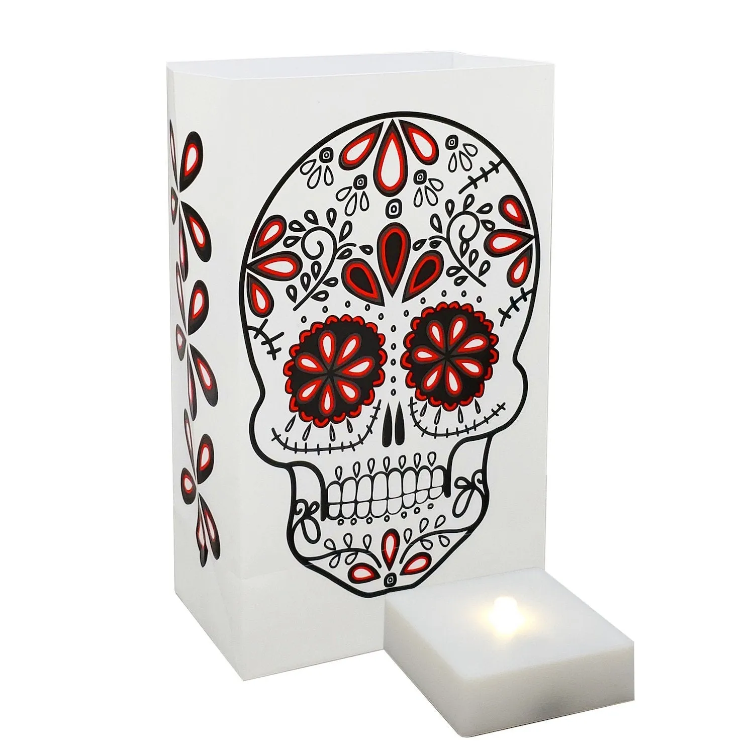 Battery Operated LED Luminaria Kit, Sugar Skull