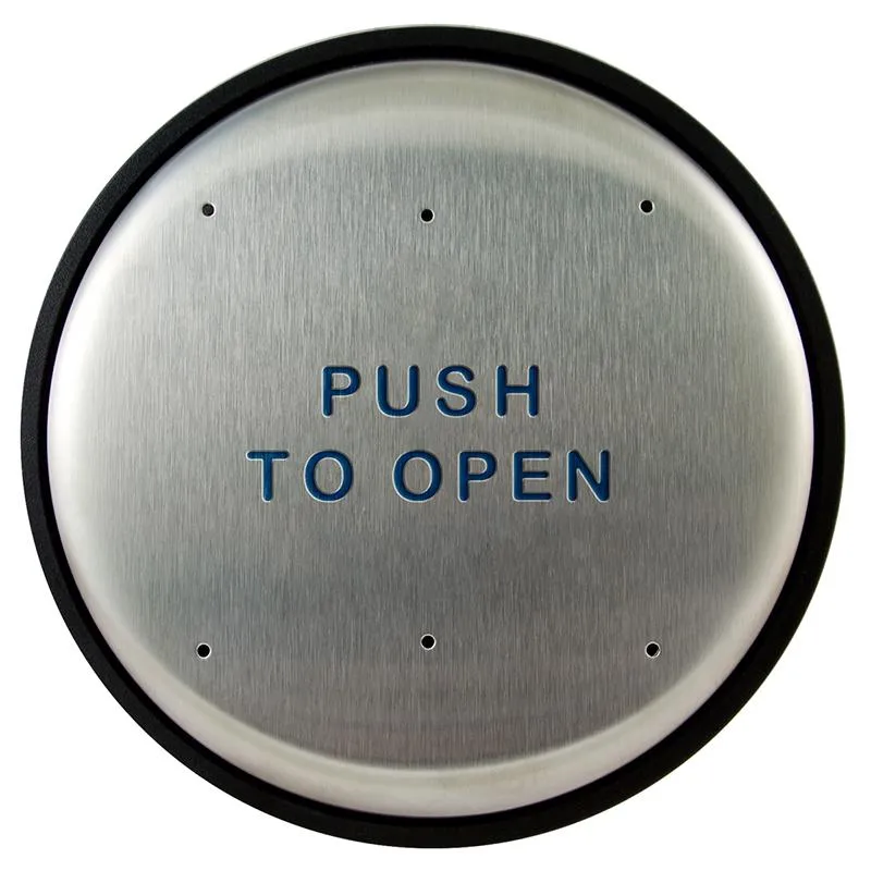 BEA 10PBR Round 6 Inch Push to Open Push Plate, Text Only