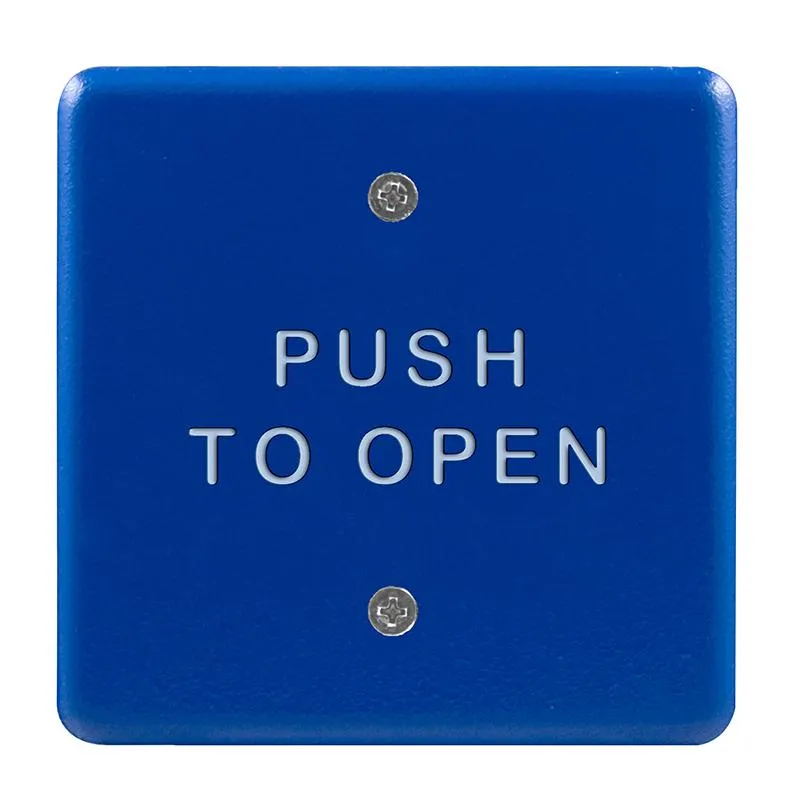 BEA 10PBS451B Stainless steel push plate, 4.5 In. square, white handicap logo and text