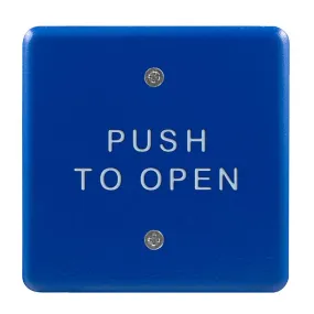 BEA 10PBS451B Stainless steel push plate, 4.5 In. square, white handicap logo and text