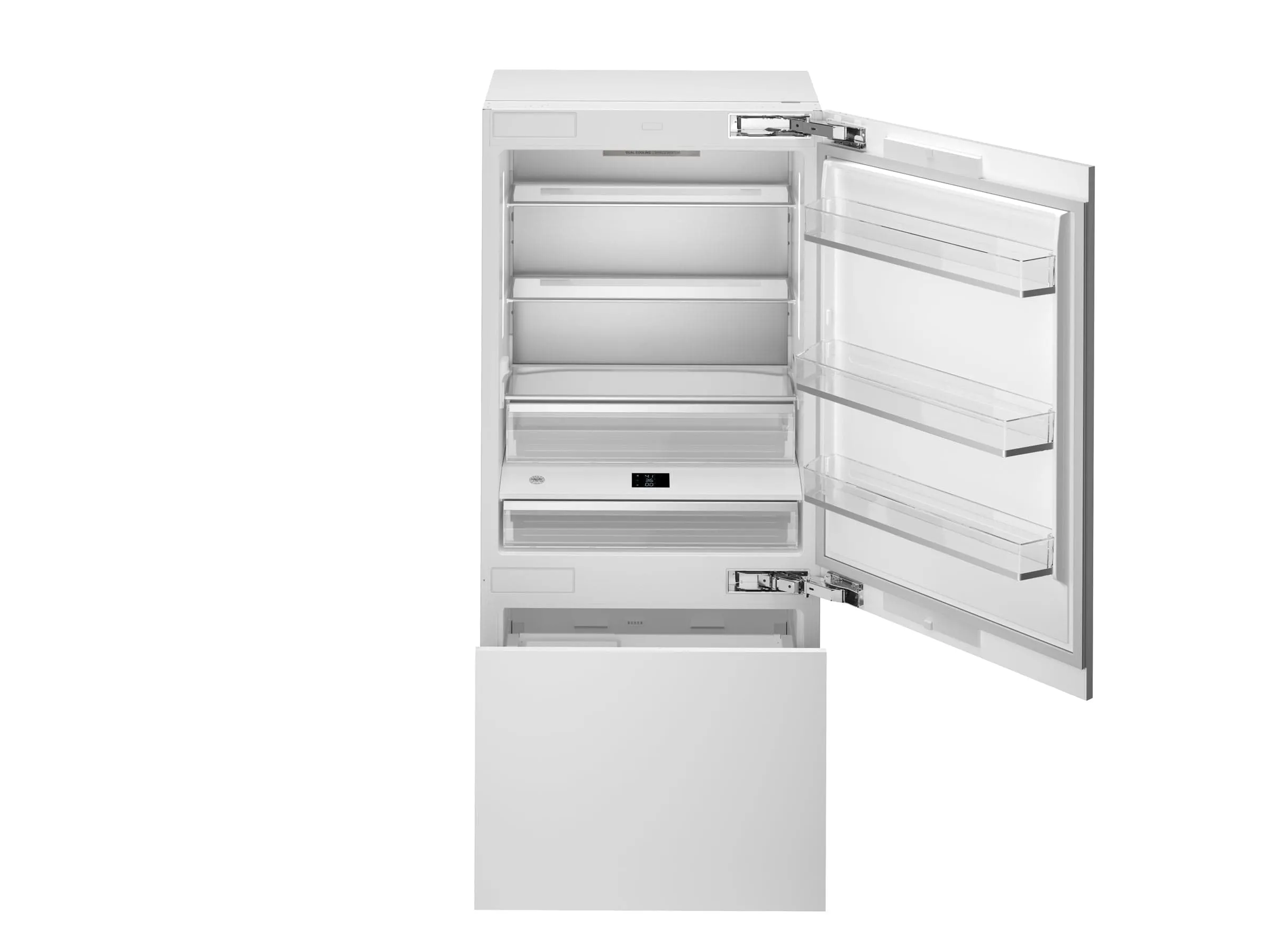 Bertazzoni 36 inch Reversible Door Built-In Bottom Mount Refrigerator REF36BMBZPNV