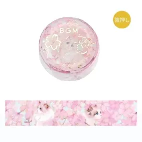 BGM Foil Stamping Masking Tape: Flowers and Cats - Blossom BGM Foil Stamping Masking Tape: Flowers and Cats - Blossom