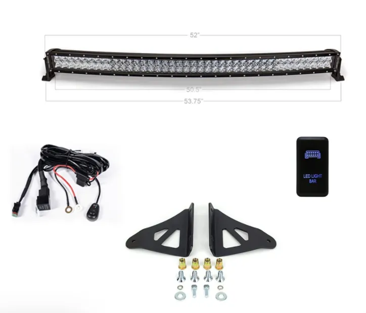 Cali Raised 52" Curved Light Bar Roof Brackets Kit For 4Runner (2003-2024)