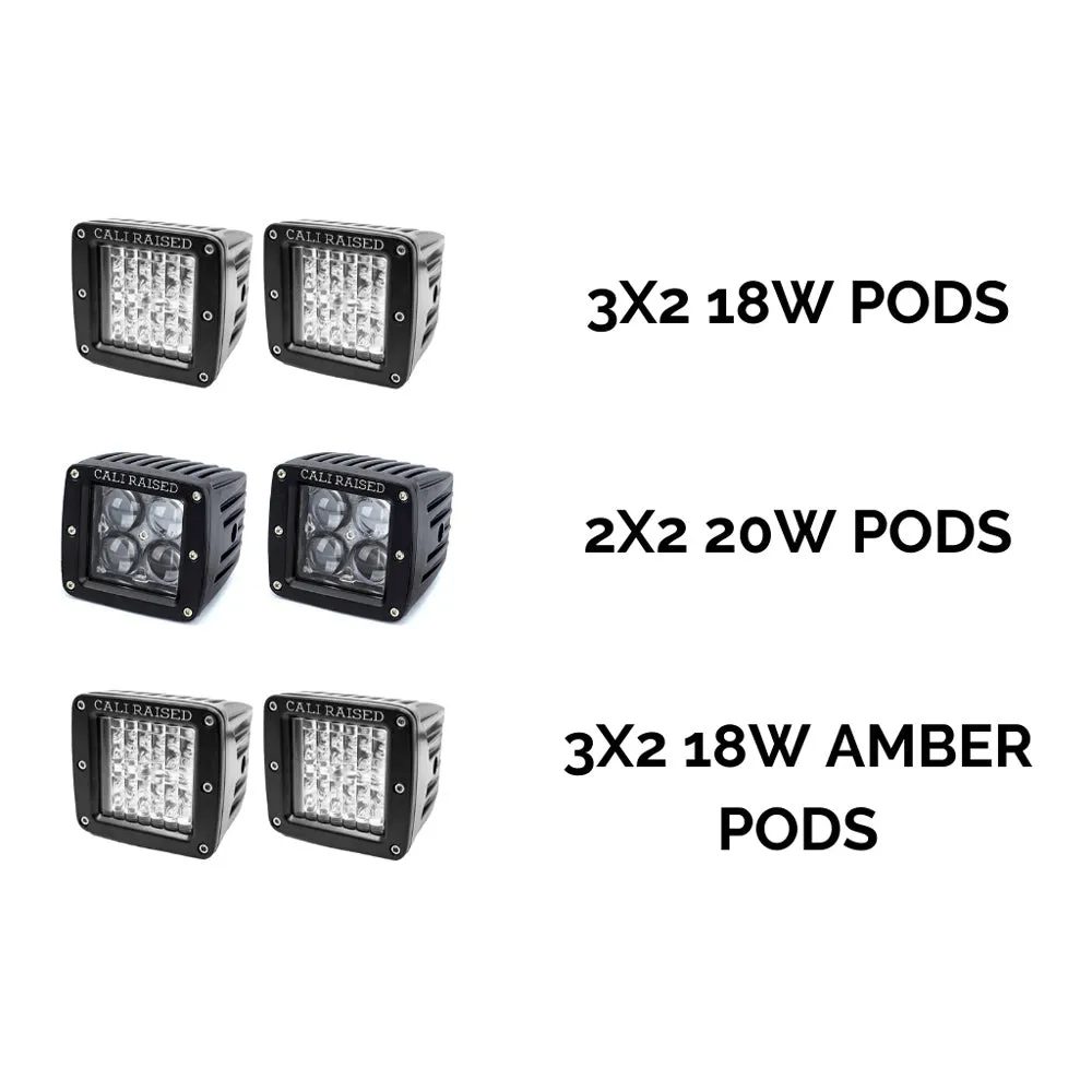 Cali Raised LED - LED Fog Light Pod Replacements Brackets Kit - Toyota Tacoma (2016-2023)